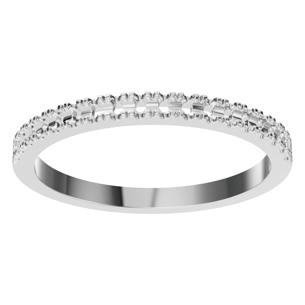 RI-8902 White Gold Ring UNSET - Front View