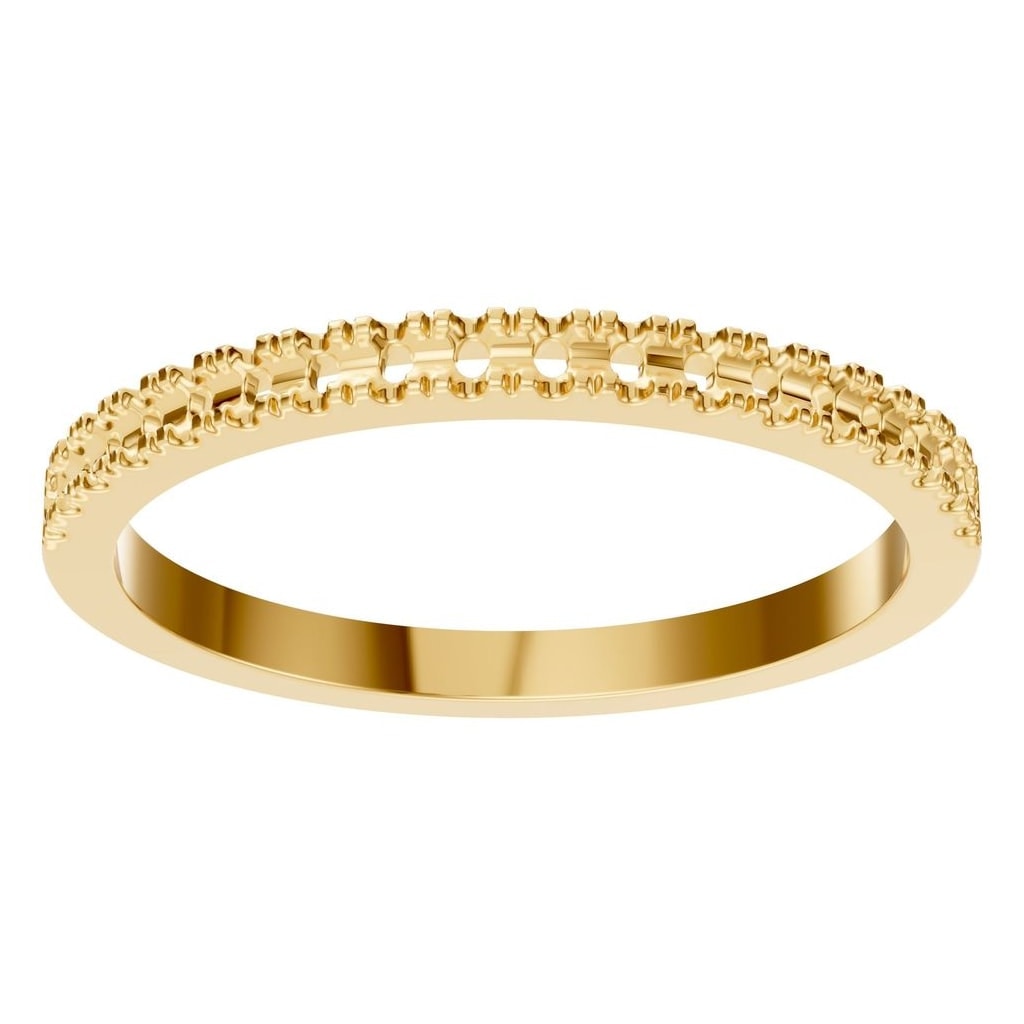 RI-8902 Yellow Gold Ring UNSET - Front View