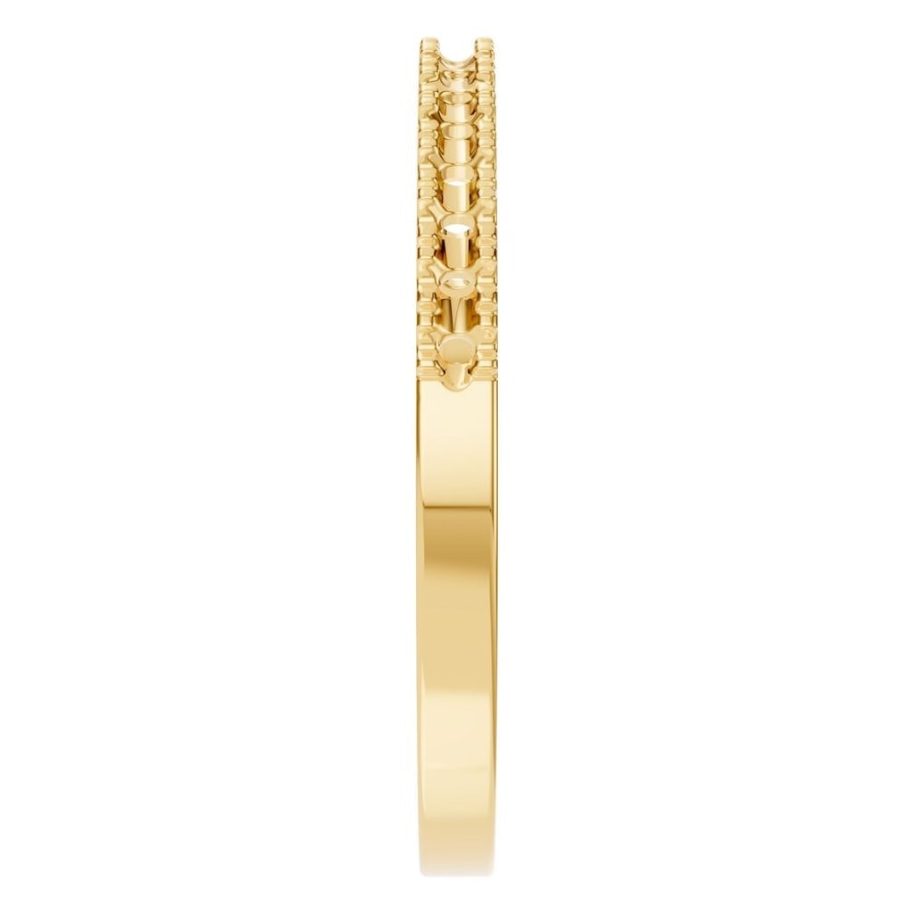 RI-8902 Yellow Gold Ring UNSET - Side View