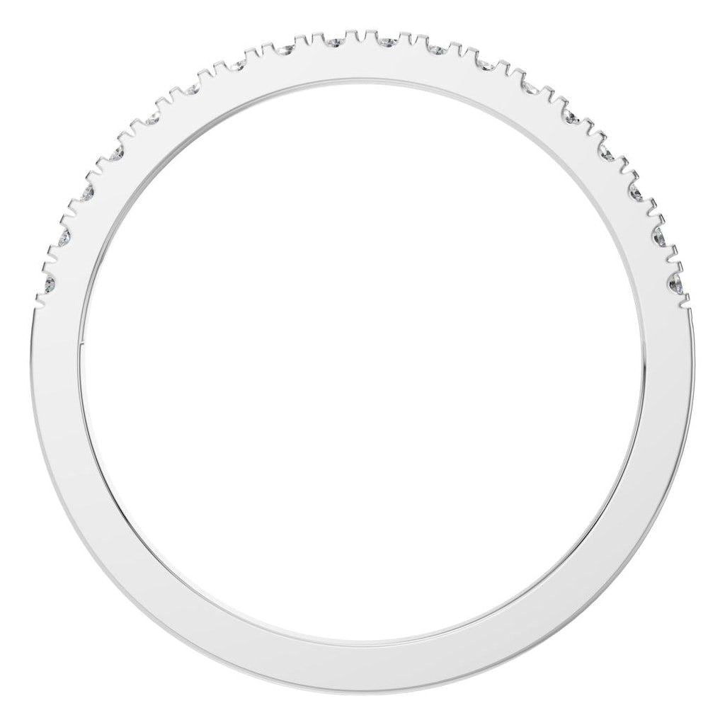 RI-8902 White Gold Ring SET - Top View