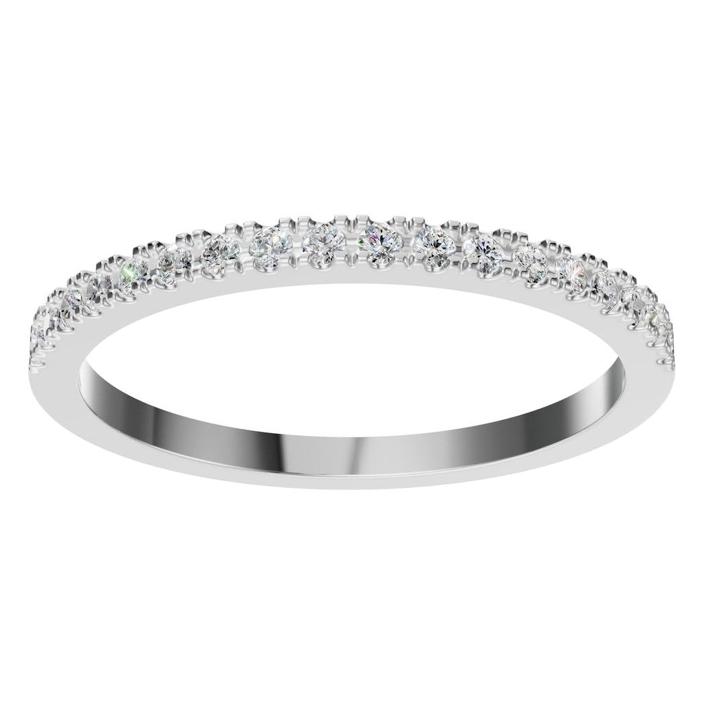 RI-8902 White Gold Ring SET - Front View