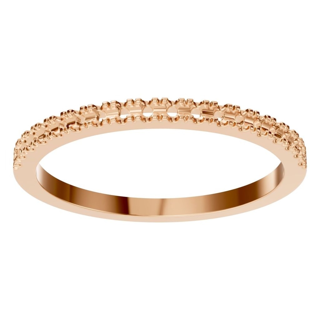 RI-8902 Rose Gold Ring UNSET - Front View