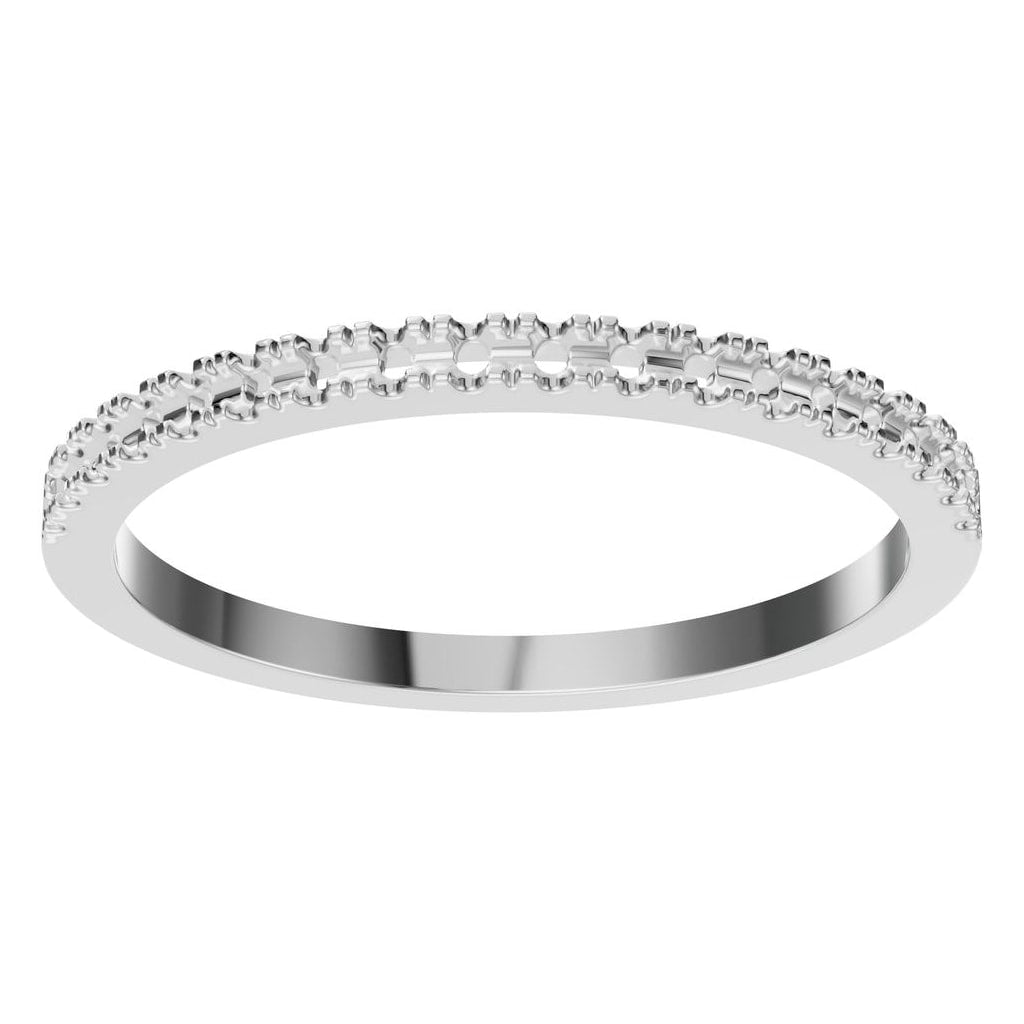 RI-8902 White Gold Ring UNSET - Front View