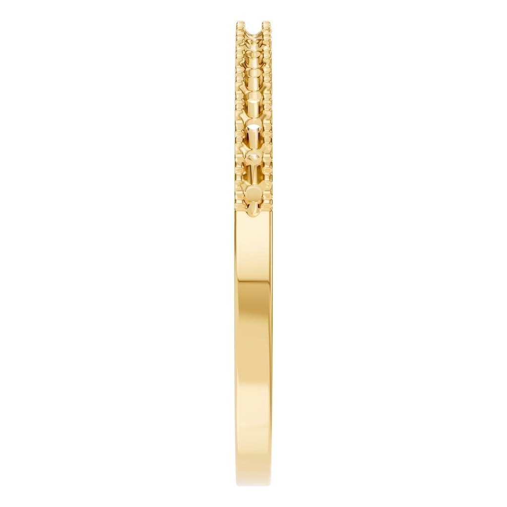 RI-8902 Yellow Gold Ring UNSET - Side View