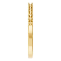 RI-8902 Yellow Gold Ring UNSET - Side View