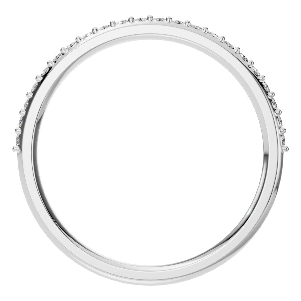 RI-8902 White Gold Ring SET - Top View