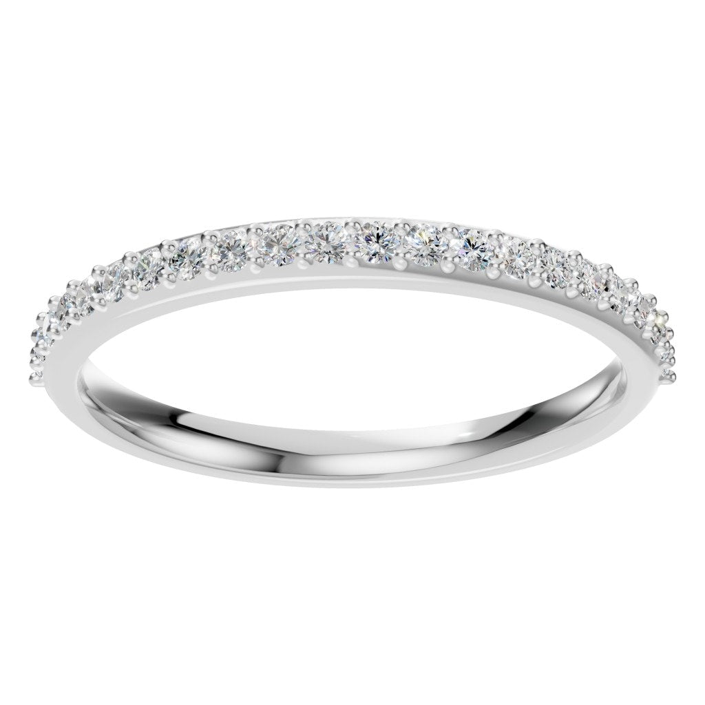 RI-8902 White Gold Ring SET - Front View