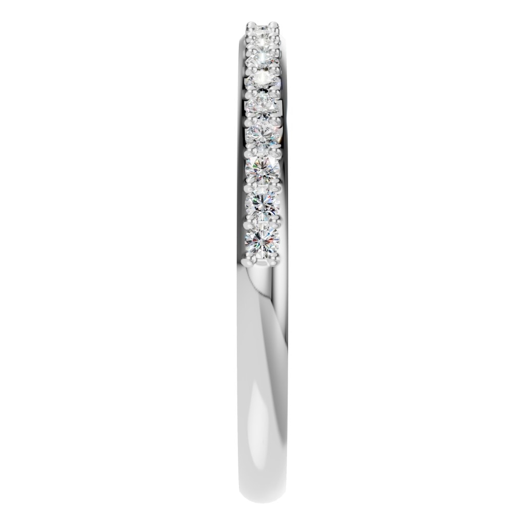 RI-8902 White Gold Ring SET - Side View