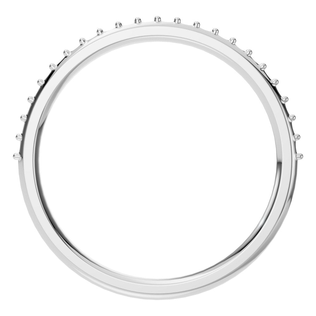 RI-8902 White Gold Ring UNSET - Top View