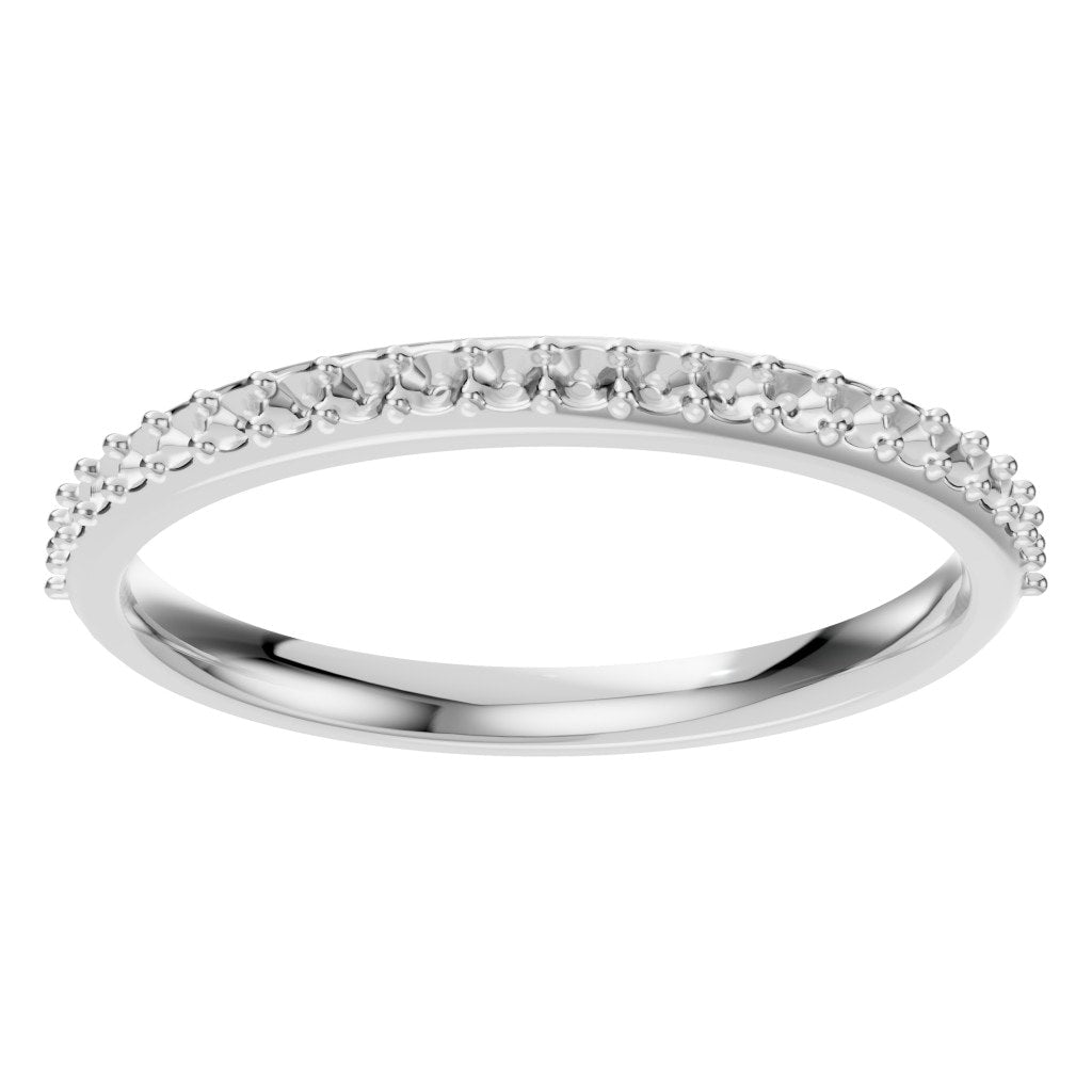 RI-8902 White Gold Ring UNSET - Front View