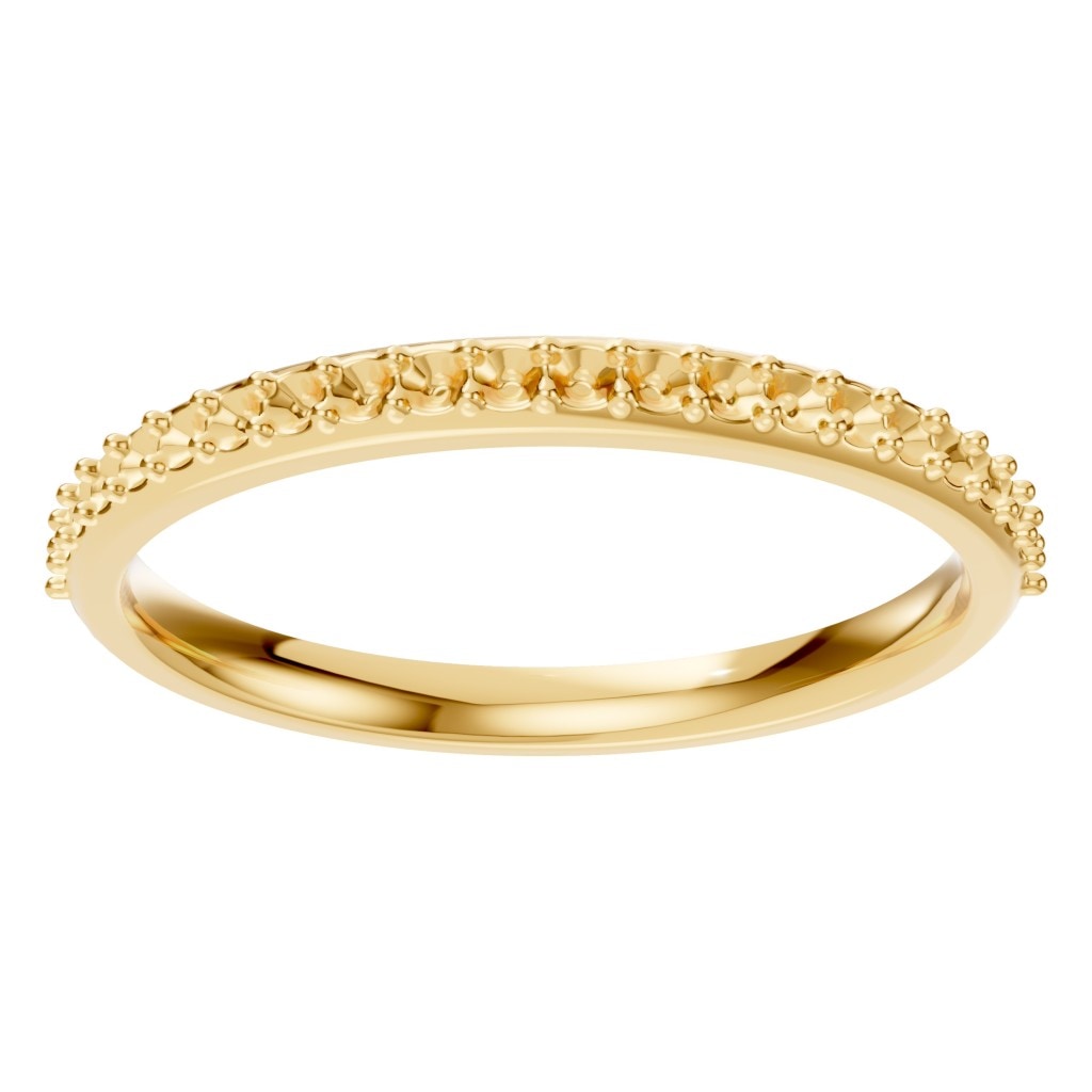 RI-8902 Yellow Gold Ring UNSET - Front View