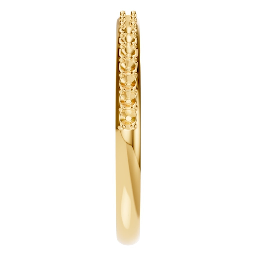 RI-8902 Yellow Gold Ring UNSET - Side View