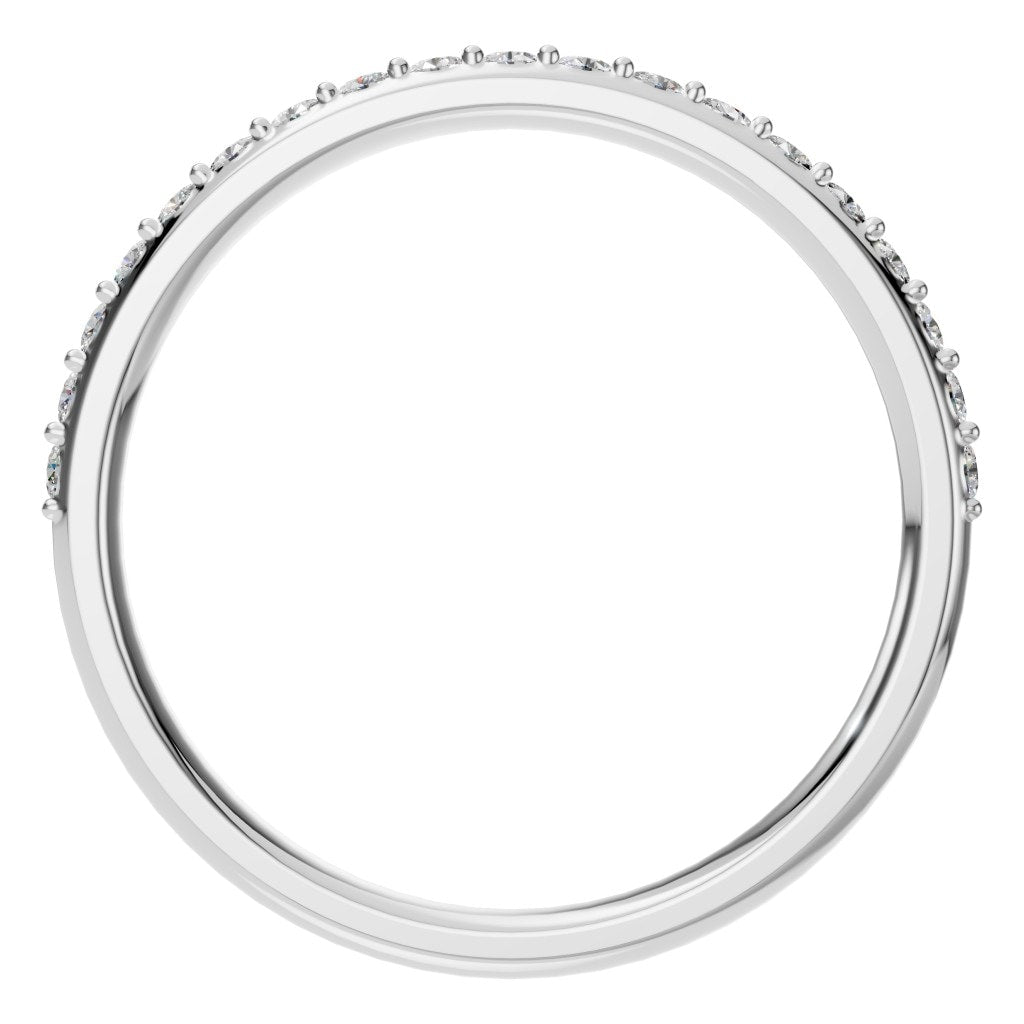 RI-8902 White Gold Ring SET - Top View