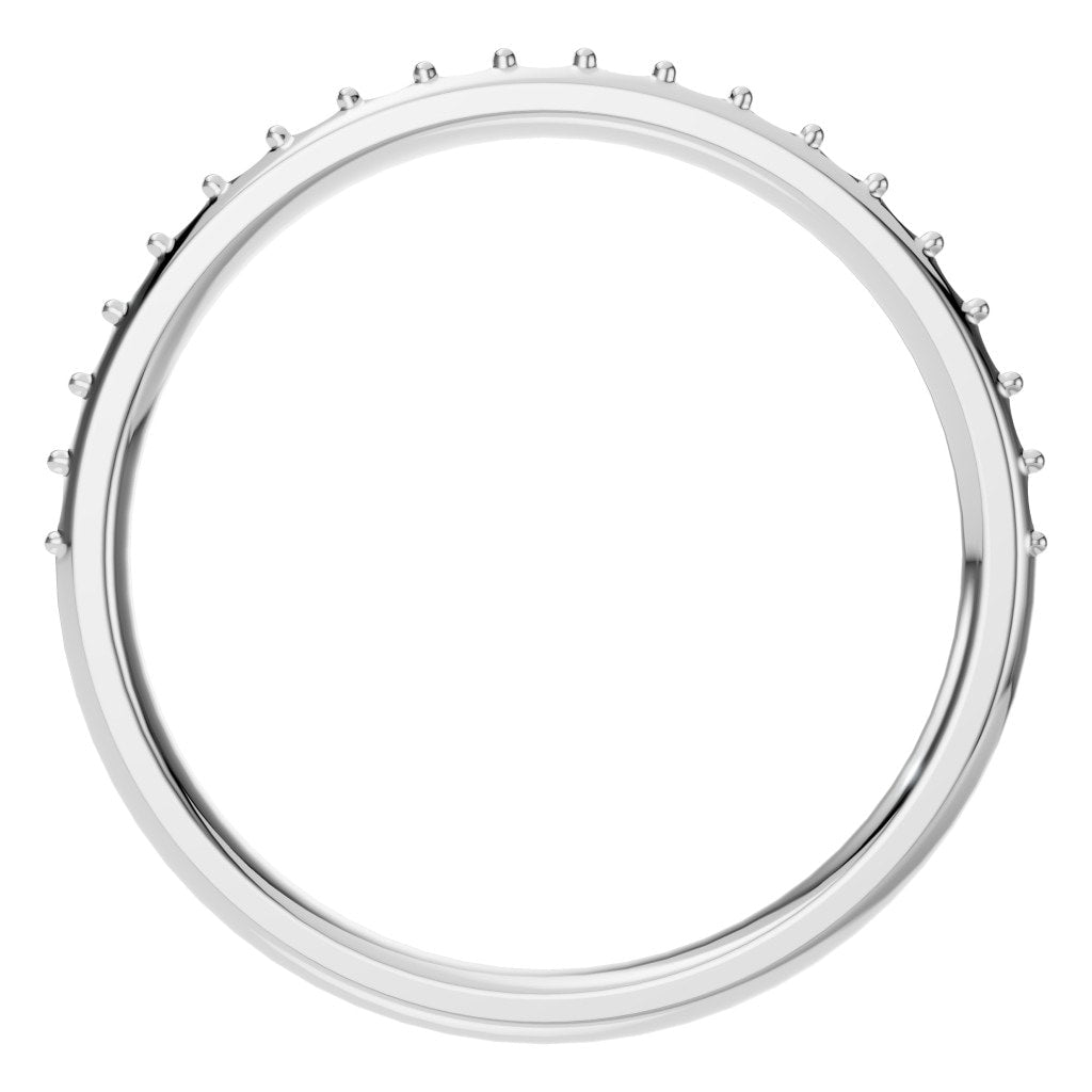 RI-8902 White Gold Ring UNSET - Top View