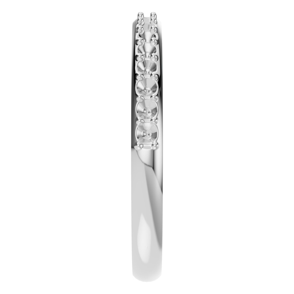 RI-8902 White Gold Ring UNSET - Side View