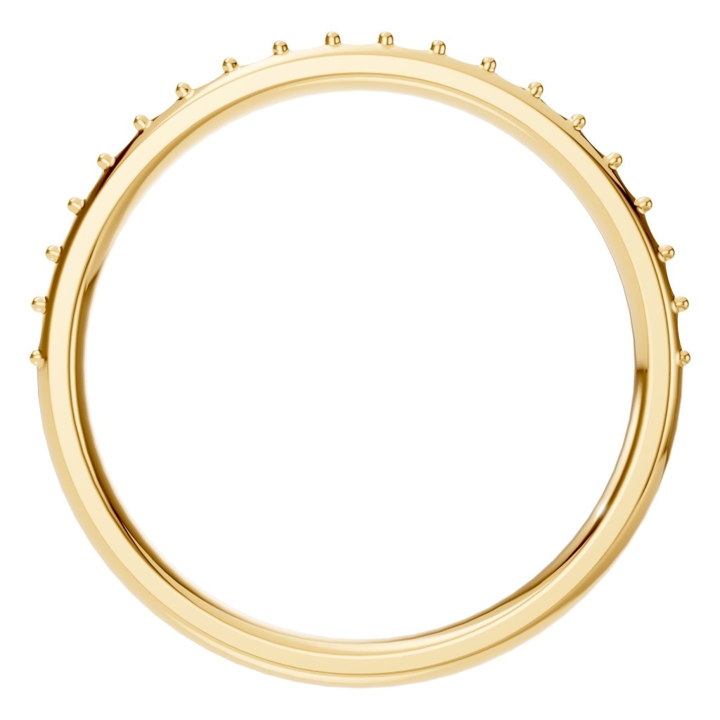 RI-8902 Yellow Gold Ring UNSET - Top View