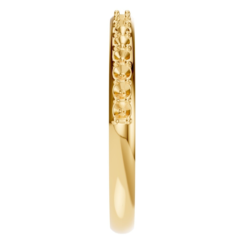 RI-8902 Yellow Gold Ring UNSET - Side View