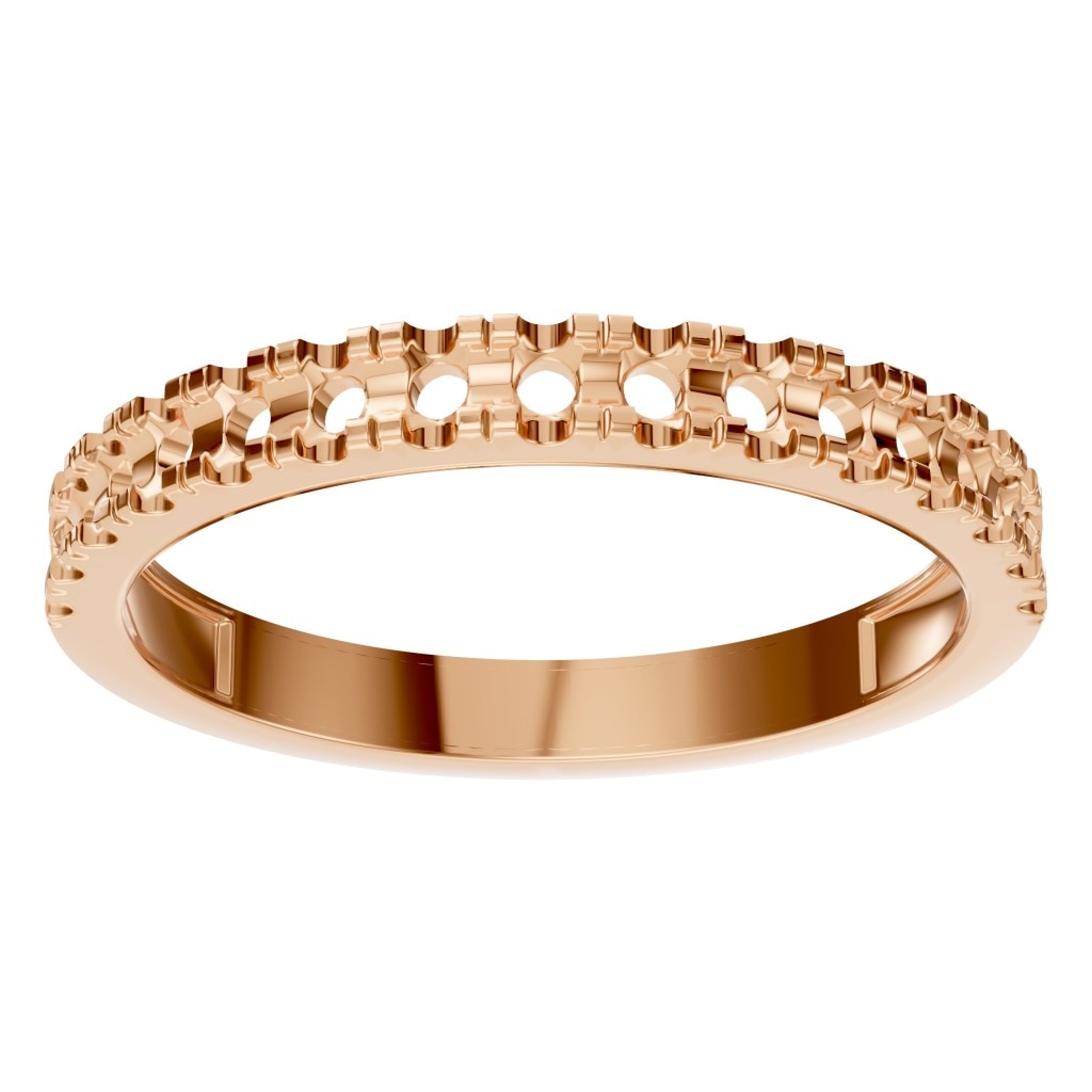 RI-8902 Rose Gold Ring UNSET - Front View