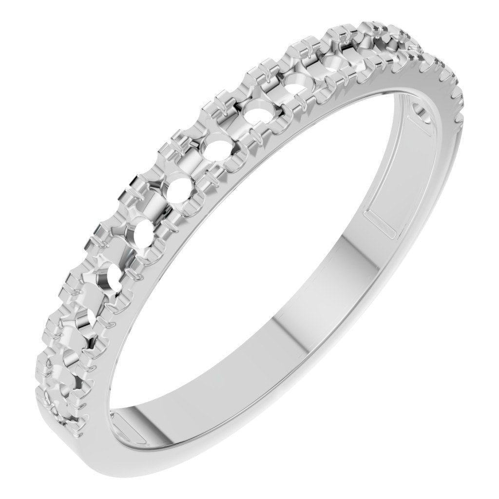 RI-8902 White Gold Ring UNSET - Main View
