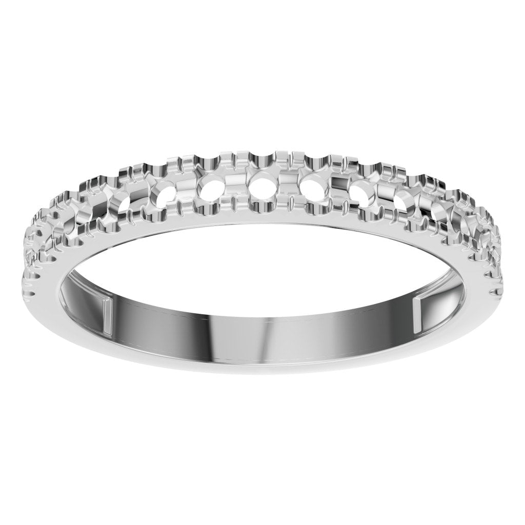 RI-8902 White Gold Ring UNSET - Front View