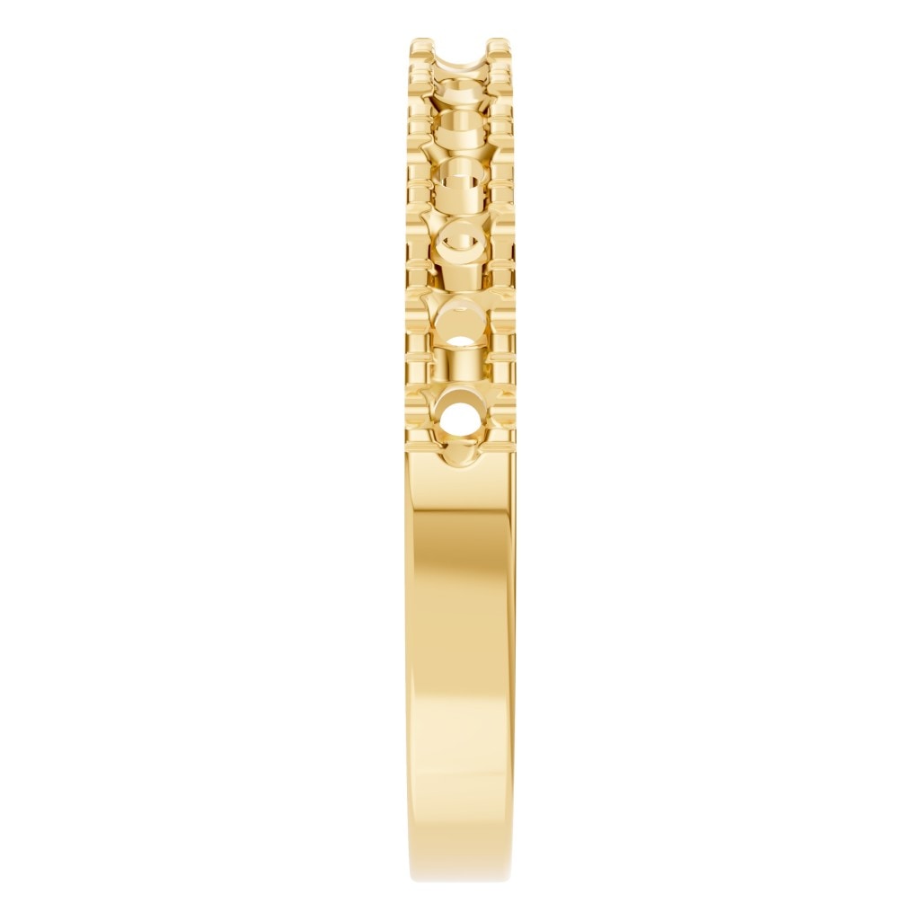 RI-8902 Yellow Gold Ring UNSET - Side View