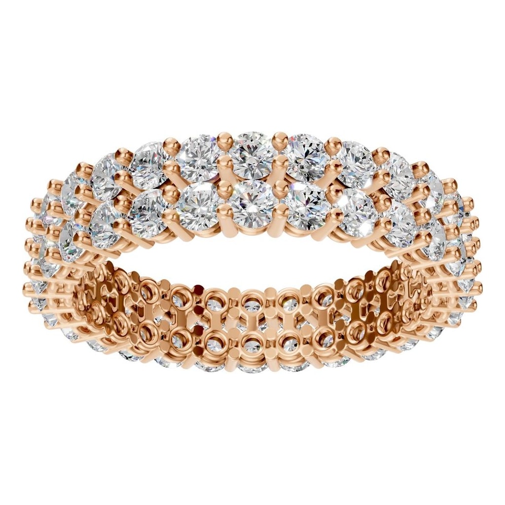 RI-8965 Rose Gold Ring SET - Front View