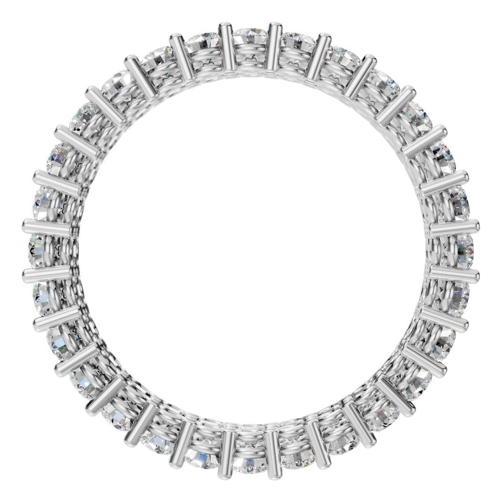 RI-8965 White Gold Ring SET - Top View
