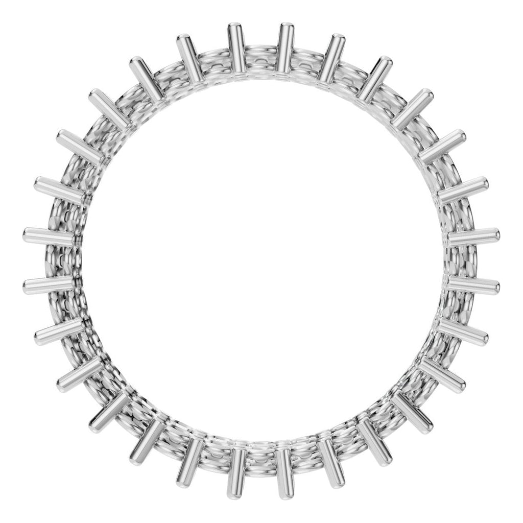 RI-8965 White Gold Ring UNSET - Top View