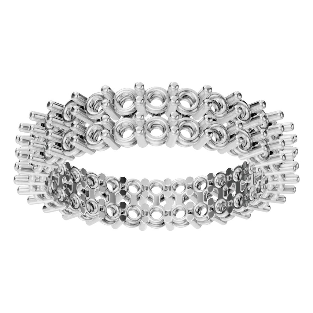 RI-8965 White Gold Ring UNSET - Front View
