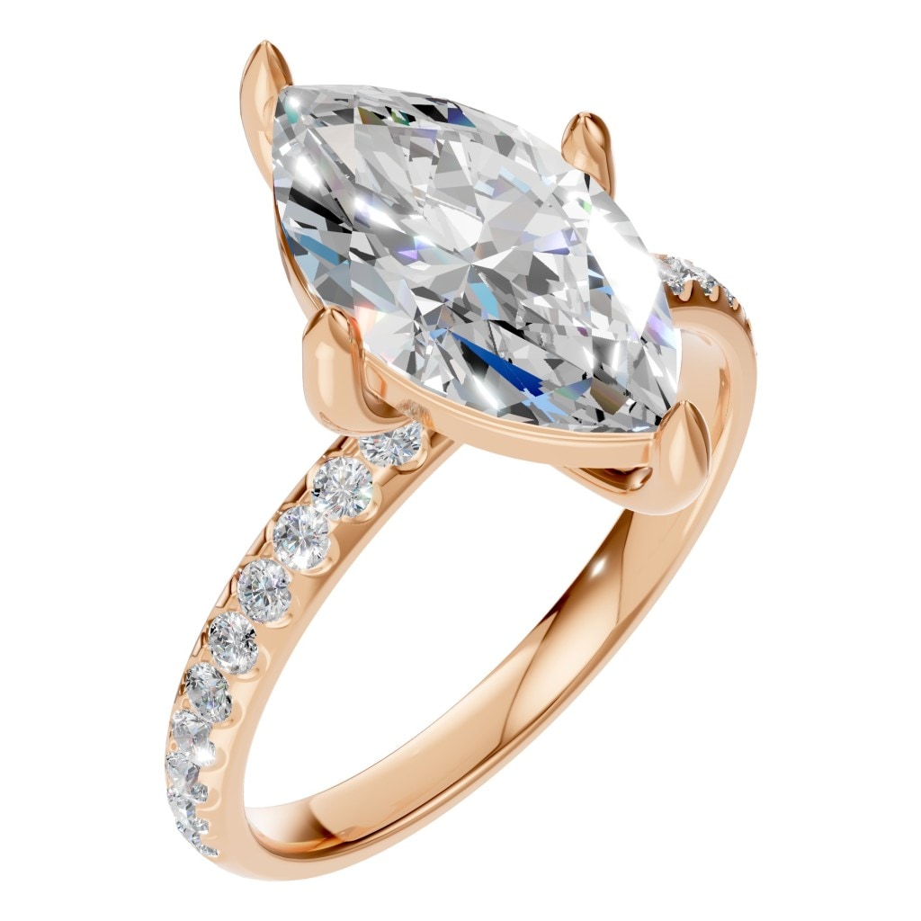 RI-9040 Rose Gold Ring SET - Main View
