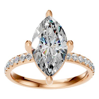 RI-9040 Rose Gold Ring SET - Front View
