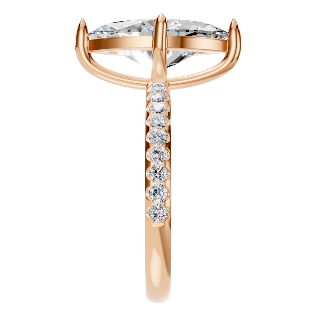 RI-9040 Rose Gold Ring SET - Side View