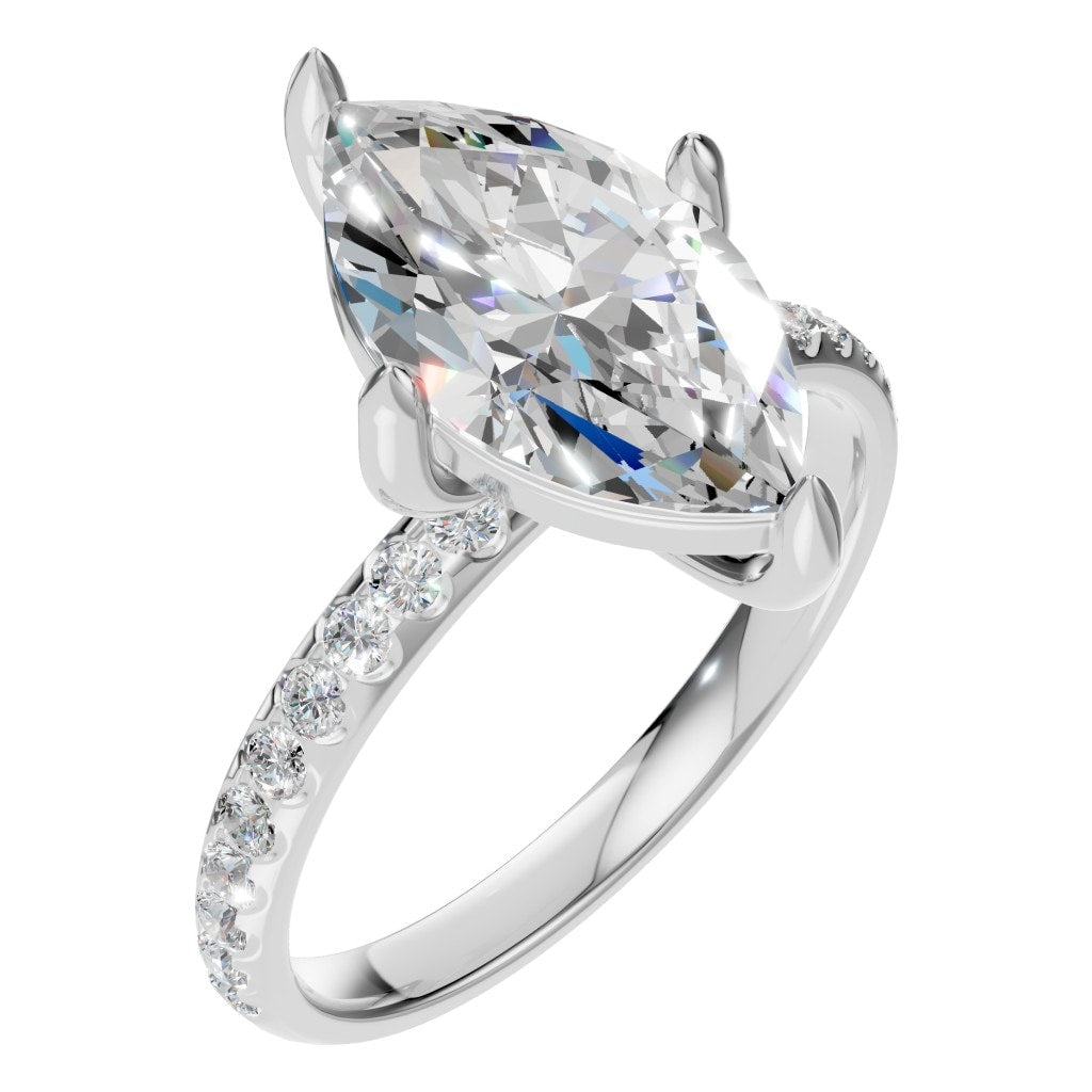 RI-9040 White Gold Ring SET - Main View