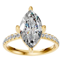 RI-9040 Yellow Gold Ring SET - Front View