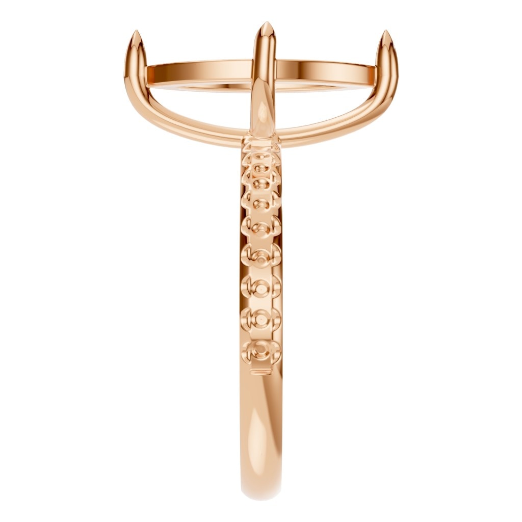 RI-9040 Rose Gold Ring UNSET - Side View