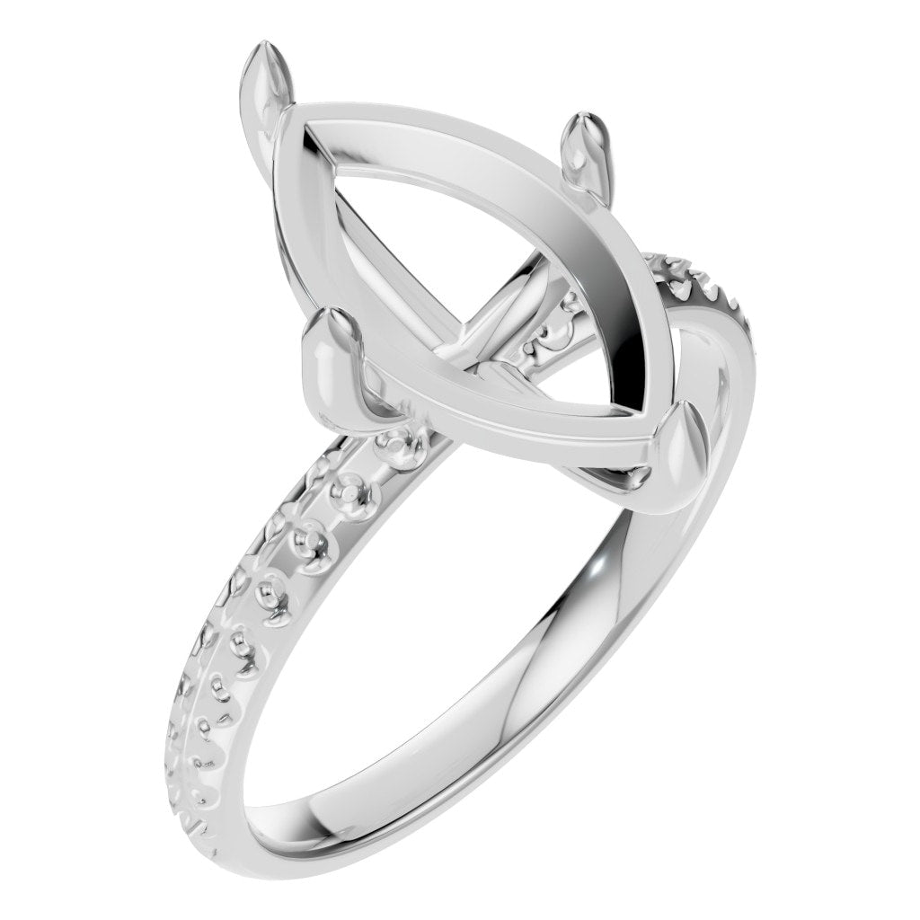 RI-9040 White Gold Ring UNSET - Main View
