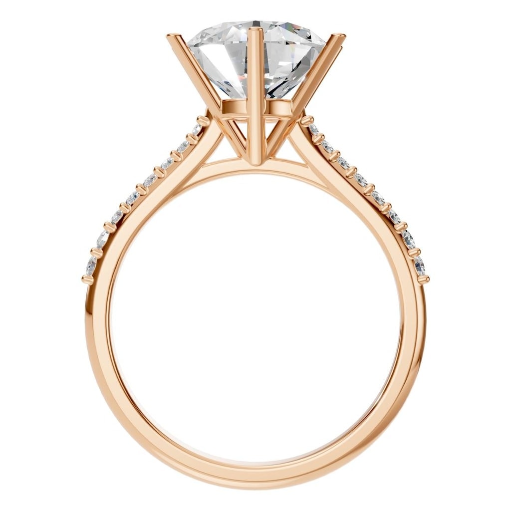 RI-9107 Rose Gold Ring SET - Top View