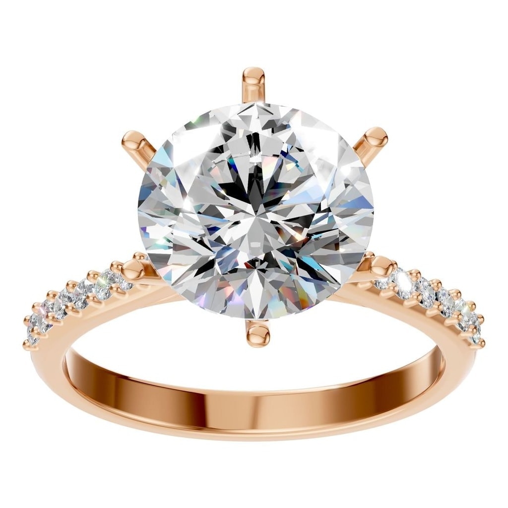 RI-9107 Rose Gold Ring SET - Front View