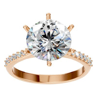 RI-9107 Rose Gold Ring SET - Front View
