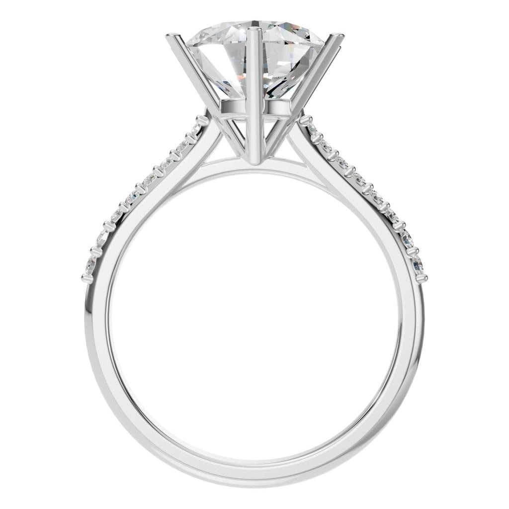 RI-9107 White Gold Ring SET - Top View