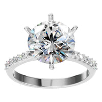 RI-9107 White Gold Ring SET - Front View