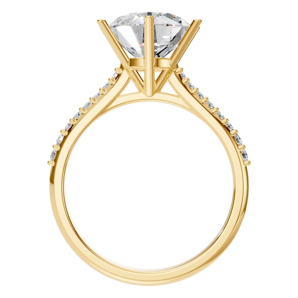 RI-9107 Yellow Gold Ring SET - Top View