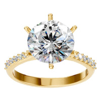 RI-9107 Yellow Gold Ring SET - Front View