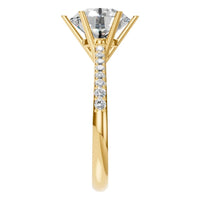 RI-9107 Yellow Gold Ring SET - Side View