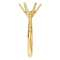 RI-9107 Yellow Gold Ring UNSET - Side View
