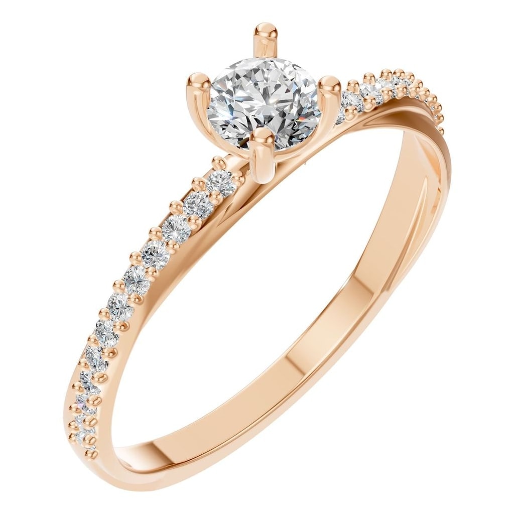RI-9185 Rose Gold Ring SET - Main View