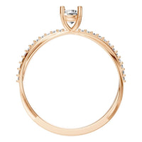 RI-9185 Rose Gold Ring SET - Top View