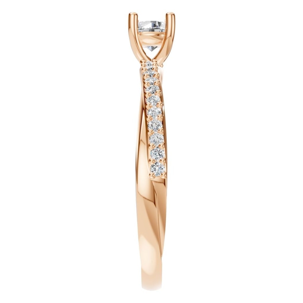 RI-9185 Rose Gold Ring SET - Side View