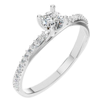 RI-9185 White Gold Ring SET - Main View