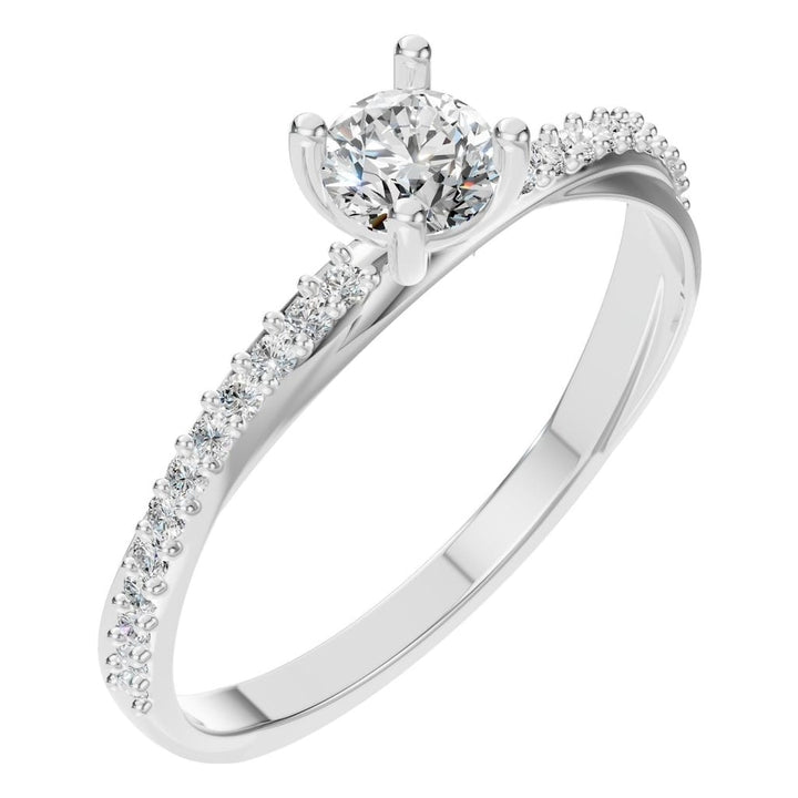 Accented Solitaire Ring Mounting - Round 4.35mm